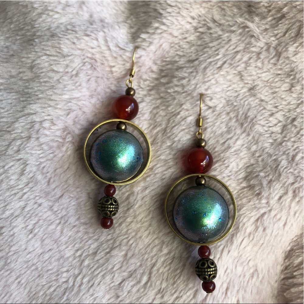 Mermaid shimmer celestial earrings !!!  🧜‍♀️